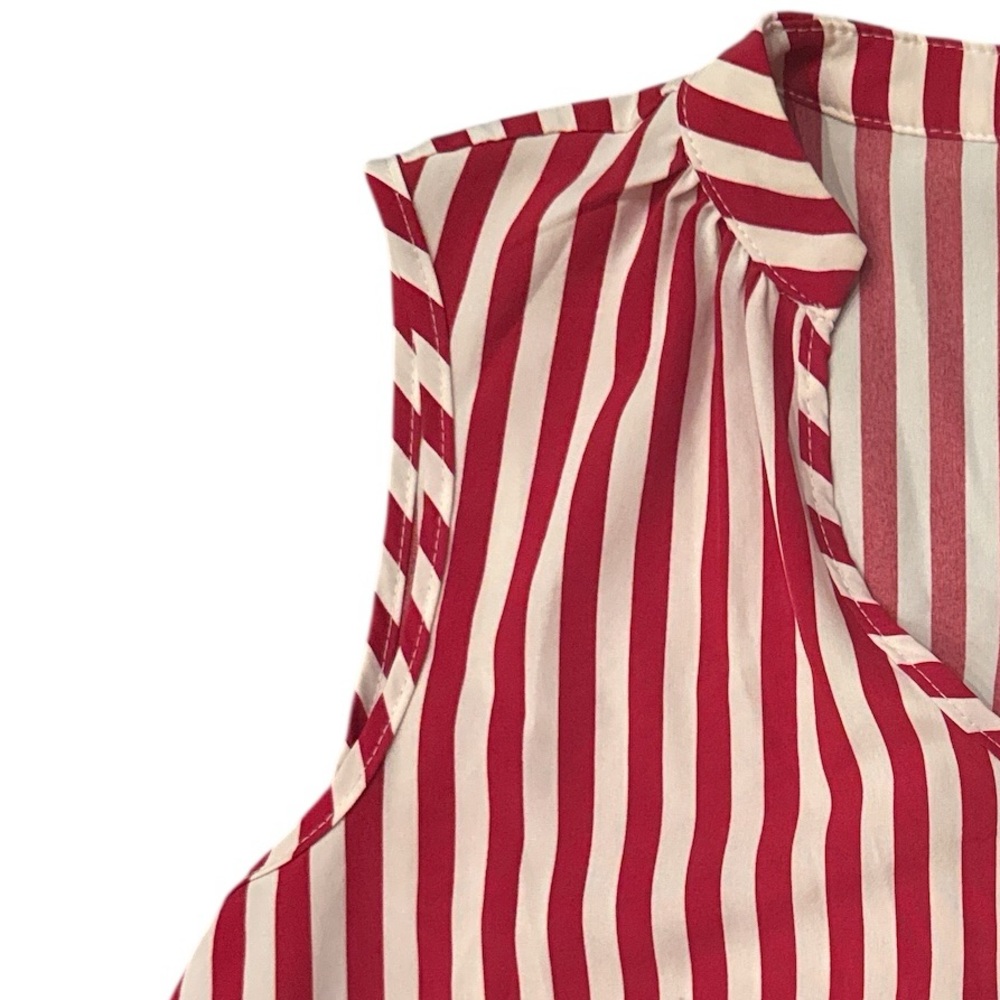 Red and White Striped Maxi Dress - Picture 6 of 7